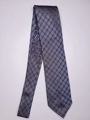 Egara Mens Formal Necktie 59"Lx3.25"W Brown/Blue Neck Tie - Imagem 1 de 4