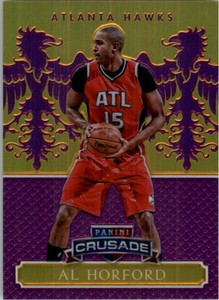 2014-15 Panini Excalibur Crusade Purple Hawks Basketball Card #100 Al Horford