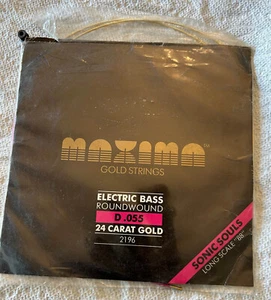 Maxima 2196 G.055 24 Carat Gold SonicSouls RoundWound Electric Bass String - Picture 1 of 2