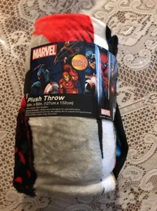 MARVEL PLUSH THROW 50" x 60" 100% POLYESTER, SUPER SOFT - NWT - Picture 1 of 3