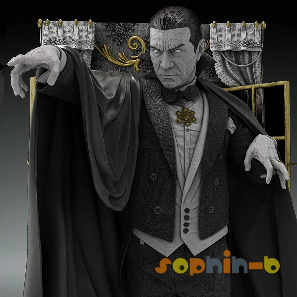 Dracula Vampire 36cm Resin 1:6 Model Kit Unpainted 3d Print GK Statue Figure - Image 1 of 4