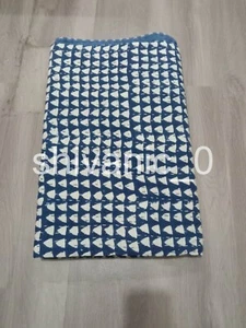 Indigo Print Cotton Kantha Quilt Throw Indian Hand Block Kantha Bedspread Throw - Bild 1 von 5