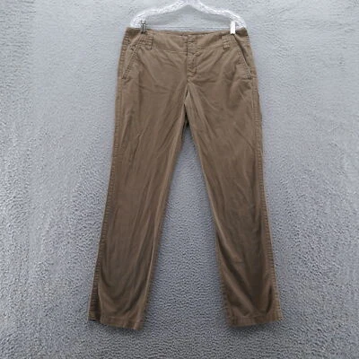 Cabi Womens Slim Straight Chino Pants 10 Brown Mid Rise Cotton Comfy - Image 1 of 4