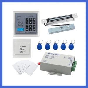 Sistema de control de acceso con bloqueo electrónico de 280 kg + fuente de alimentación + botón de salida + tarjeta 10 EM - Imagen 1 de 13