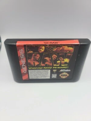WWF Raw (Sega Genesis, 1994) Game Cartridge Only TESTED/WORKING - Image 1 of 4