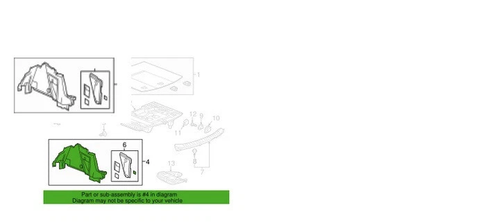 OEM 14-16 Cadillac ELR Jet Black Driver Side Rear Compartment Side Trim 23214024 — 第 1/1 张图片