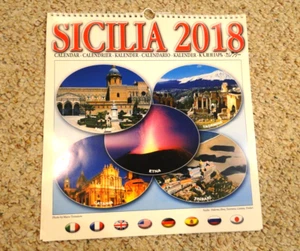 2018 SICILY WALL CALENDAR, 12 x 13, PHOTOS by MARIO TORNATORE - Picture 1 of 14
