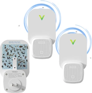 Fly Trap Indoor, Fruit Fly Traps for Indoors Flying Insect (2 Device + 6 Refills - Picture 1 of 12