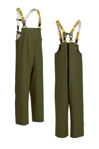 Pantalones de lluvia peto de PU ELKA M-5XL pantalones de lluvia pescador forestal, lavaderos verde - Imagen 1 de 4