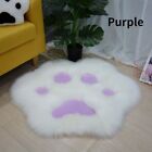 Cat Paw Shaped Faux Fur Cushion Pad Mat Fluffy Area Rug Sofa Home Decor Cute