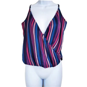 Free Press Clothing Womens Spaghetti Strap Striped Crop Top Shirt Size S - Picture 1 of 10