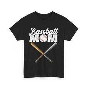Baseball Mom T-shirt, Baseball Bats Sports Lovers Mother's Day Vintage Shirt - Picture 1 of 9