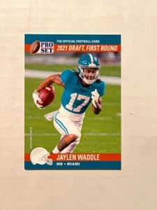 2021 Pro Set Draft Day Variation Card Jaylen Waddle Teal Jersey - Picture 1 of 1
