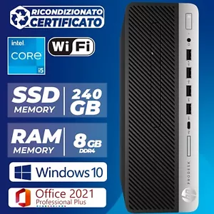 PC Computer Desktop Fisso Ricondizionato HP i5-7400T Ram 8Gb SSD 240 Windows 10 - Imagen 1 de 5