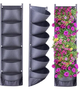 Giardino Verticale Fioriera Verticale 6 Tasche Per Fiori Piantine E Verdura - Foto 1 di 7