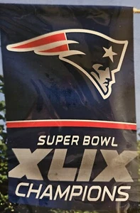 New England Patriots NFL Football 27" X 37" Bandiera Bandiera Wincraft Super Bowl XLIX - Foto 1 di 2