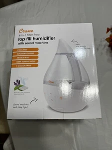 Crane 4-in-1 Top Fill Humidifier with Sound Machine, Cool Mist, New in Box - Picture 1 of 4