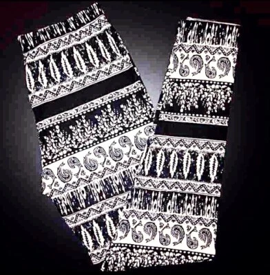Buttery Soft Indian Aztec Tribal Feather Legging One Size S M L Paisley Black OS - Image 1 of 2