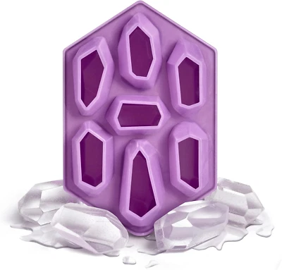 BANDEJA DE HIELO DE CRISTAL, Bandeja de hielo de silicona, púrpura, 7,6 X 5 X 1,4 pulgadas Foto 1 de 4