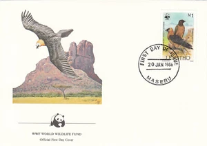 Birds Vultures WWF Lesotho FDC #4 1986 (141054) - Picture 1 of 1