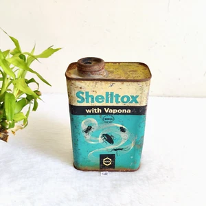 1950 Vintage Shell Shelltox Advertising Tin Can Decorative Collectible Rare T422 - Picture 1 of 6