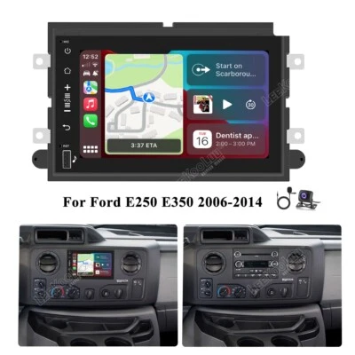Radio estéreo para automóvil Android 15 Carplay GPS navegación + cámara para Ford E250 E350 2006-2014 Foto 1 de 4