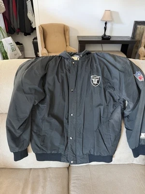 Jaqueta masculina vintage Raiders NFL Starter tamanho GG - Imagem 1 de 4