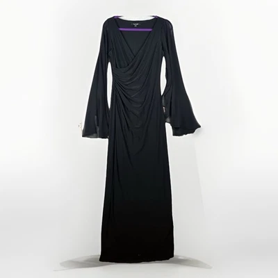 Ralph Lauren LRL Evening Dress Size 8 Black Gown Witchy Flowy Goth Elegant - Image 1 of 4