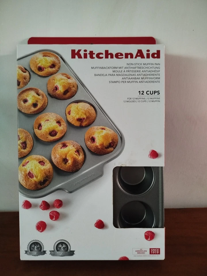 Teglia Per Muffin Acciaio Inox/ Kitchen Aid - Immagine 1 di 4