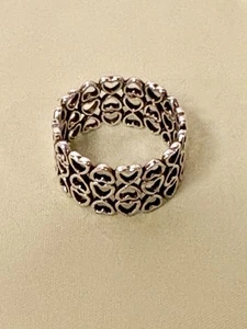 Tiffany & Co Silber Paloma Picasso Ring breite Herzkrone Größe 6 im Etui - Bild 1 von 6