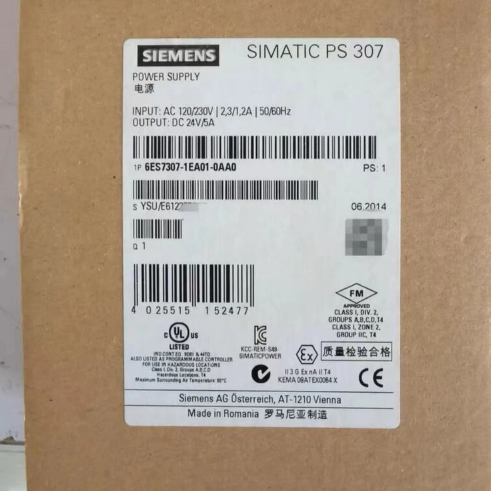 1PC New Siemens 6ES7307-1EA01-0AA0 Power Supply 6ES7 307-1EA01-0AA0 - Image 1 of 3