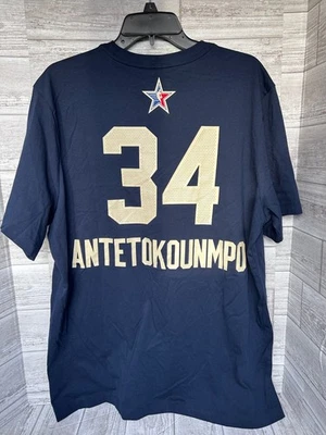 Nike NBA All-Star Giannis Antetokounmpo #34 T-Shirt Men’s XL Blue Jordan NWT - Image 1 of 3