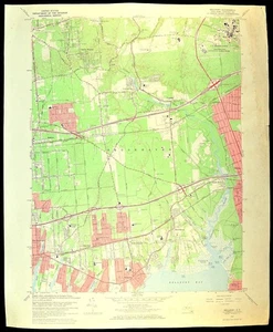 Brookhaven Map Bellport New York Medford Yaphank Gordan Heights Suffolk County - Picture 1 of 9