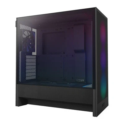 NZXT H5 Flow RGB, Black, Mid Tower Chassis w/ Tempered Glass Window, 4x 120mm RG - Image 1 of 4