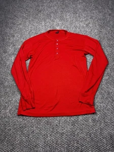 Vintage Patagonia Capilene Shirt Mens Medium Red Long Sleeve Henley Made USA 90s - Picture 1 of 6