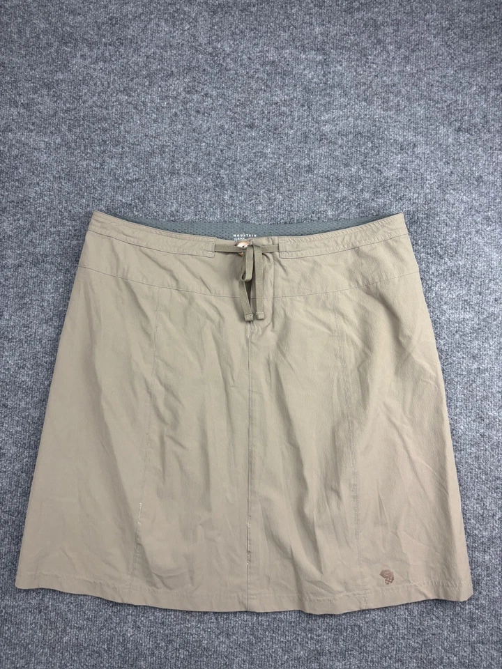 Falda Mountain Hard Wear Para Mujer 14 Beige Elastizada Nylon Forrada Botón Cordón Foto 1 de 4