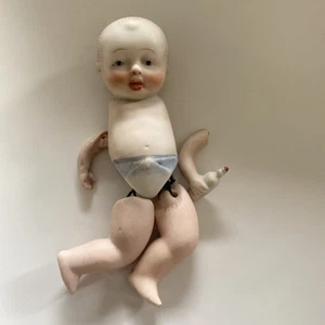 Nippon-Babypuppe mit Biskuitgelenken muss wie abgebildet neu aufgereiht werden - Bild 1 von 11