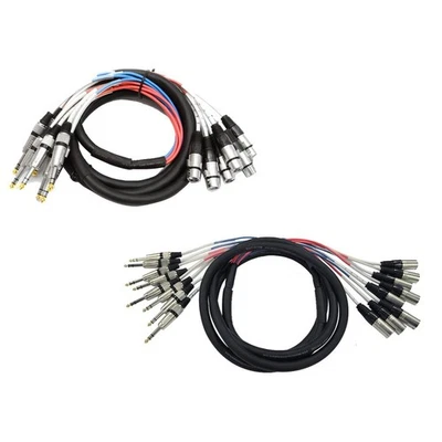 Seismic Audio - SAXT-8x10_MF - 8 Channel 10 Foot/4 Inch TRS to XLR Male and XLR - Image 1 of 3