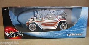 Beatnik Bandit White/Red Car 100% Hot Wheels Die Cast 1:18 Scale NEW Stock 53832 - Picture 1 of 12