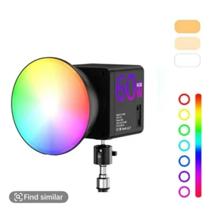 RGB COB Video Studio Light,handheld Continuous lighting Livestream 10.5*10.5*9.4 - Picture 1 of 9