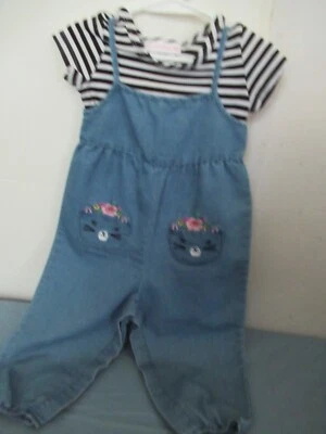 (P5) Girls size 24 Months 2 Piece Set Snap Crotch Pink Bonnie Baby - Image 1 of 4