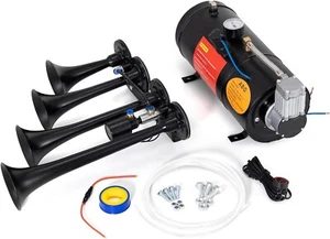 FARBIN 178DB 4 horn kit, equipped with 150 PSI 12V air compressor air tank - Foto 1 di 6