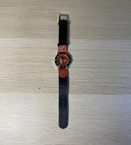 Chicago Blackhawks NHL Kids Youth Watch Black/Red - Adjustable Strap Cover