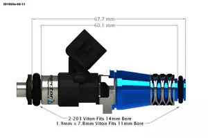 INJECTOR DYNAMICS ID1050 Fuel Injector Integra 94-01 Civic 88-00 1050.60.11.14.4 - Foto 1 di 2