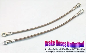FRONT STAINLESS BRAKE HOSES Chevrolet Monte Carlo 1985 1986 1987 1988 - Picture 1 of 1