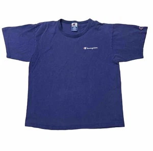 Vintage CHAMPION Cursive Spellout Faded Purple Shirt Men’s Size Large - Picture 1 of 9