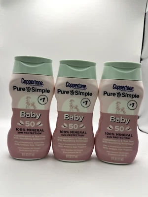 Coppertone Pure and Simple Baby Sunscreen Lotion SPF 50 Sunscreen Exp 04/2025 - Image 1 of 2