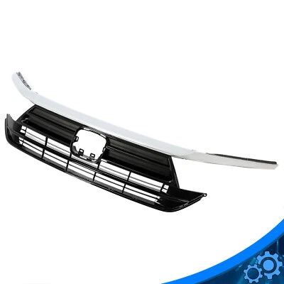 Front Upper ABS Black Grille Grill Chrome Molding For Honda Odyssey 2021-2023 Foto 1 de 4