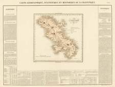 1825 Carte Geographique, Statistique, et Historique de la Martinique