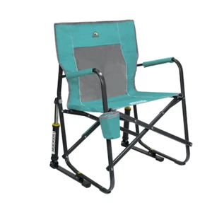 GCI Outdoor Freestyle Rocker Foldable Rocking Camp Chair, Seafoam - Picture 1 of 5